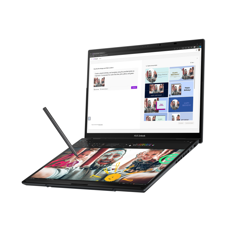 ASUS Zenbook Duo OLED Intel Core Ultra 9 Processor 285H 32GB DDR5X 2TB SSD 14.0-inch Double Screen 3K OLED Backpack Sleeve & ASUS Pen 4 MODE STYLE Win 11 Home ASUS Zenbook Duo OLED Intel Core Ultra 9 Processor 285H 32GB DDR5X 2TB SSD 14.0-inch Double Screen 3K OLED Backpack Sleeve & ASUS Pen 4 MODE STYLE Win 11 Home